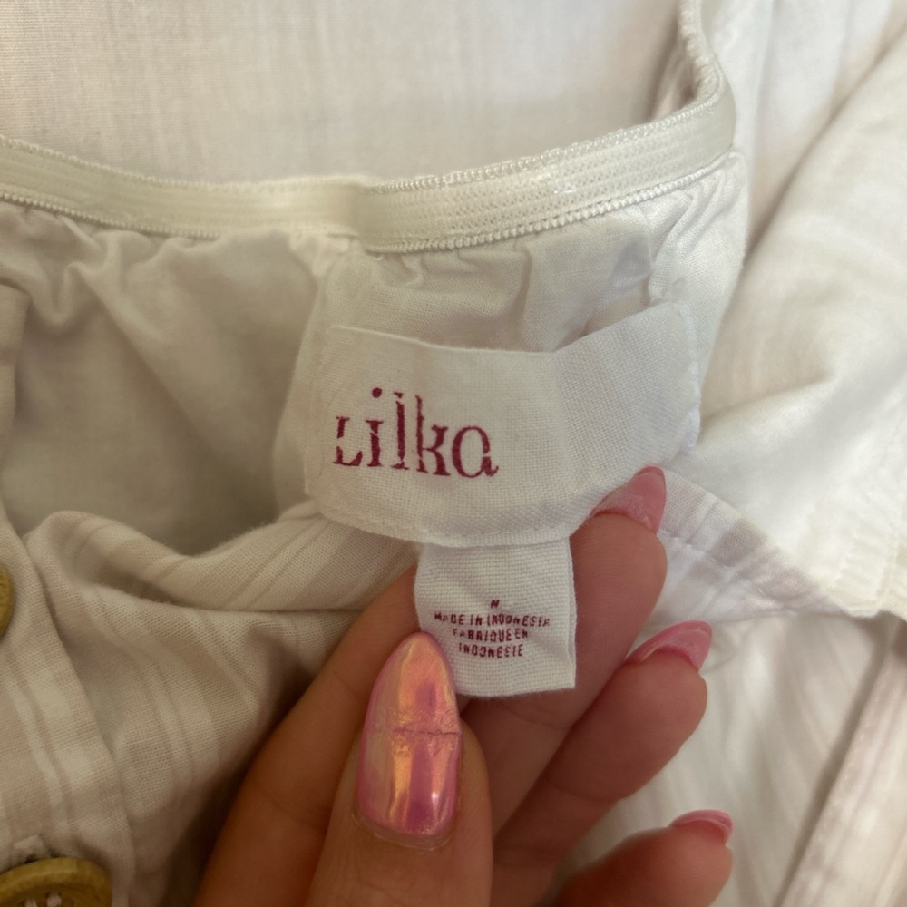 Gray and White Halter Jumpsuit - Picture 5 of 5